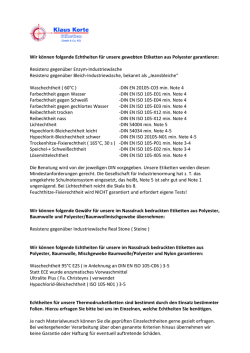 Echtheiten - Klaus Korte Etiketten