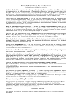 Hinweise f&uuml;r das Erstellen von &bdquo;short note&ldquo;