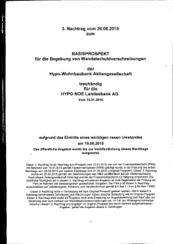 3. Nachtrag