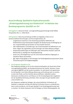 Bundesprogramms Qualität vor Ort