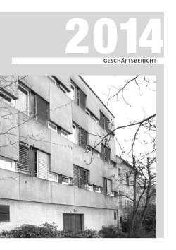 Jahresbericht 2014 - Genossenschaft Studentenhaus ALV