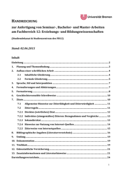 Handreichung wissenschaftliches Arbeiten FB12