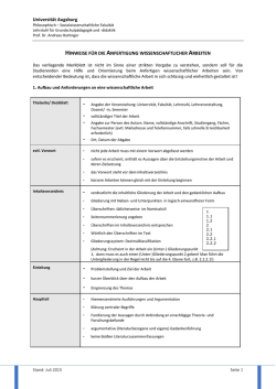 Hinweise f&uuml;r die Anfertigung wissenschaftlicher Arbeiten - Phil.-So.