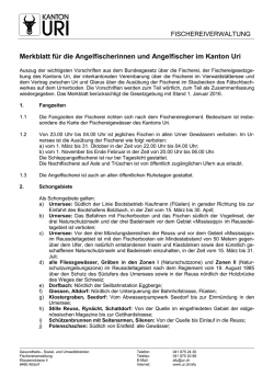 Merkblatt Angelfischer inkl. Karte