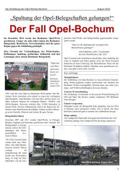 Der Fall Opel-Bochum