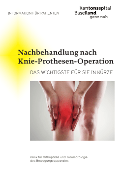 Nachbehandlung nach Knie-Prothesen-Operation