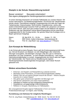 Disziplin in der Schule.2016 Kopie