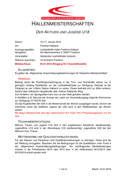 Ausschreibung - Hessischer Leichtathletik