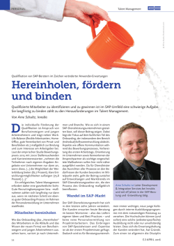 Hereinholen, f&ouml;rdern und binden