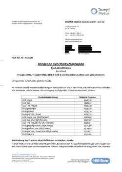 Dringende Sicherheitsinformation