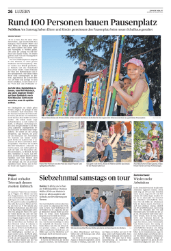 Luzerner Nachrichten, vom: Montag, 10. August 2015