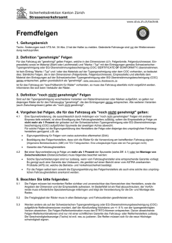 Fremdfelgen - Strassenverkehrsamt