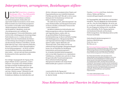 Interpretieren, arrangieren, Beziehungen stiften-