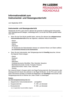 Informationsblatt zum Instrumental