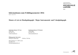 Modulliste Master Instrumental-/Vokalpädagogik