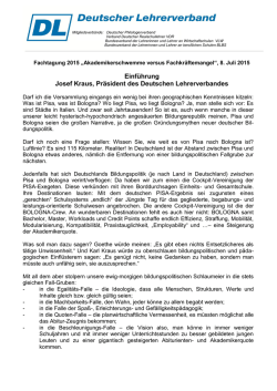 Josef Kraus - des Deutschen Lehrerverbandes