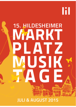 Programmheft - Hildesheimer Marktplatz Musiktage
