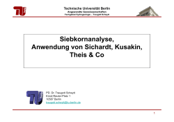 Siebkornanalyse, Anwendung von Sichardt, Kusakin, Theis & Co