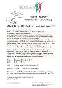 Schulter-Nacken - Feldenkrais Praxis, Heike Schenke