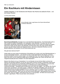 Ein Kochkurs mit Hindernissen, PNP vom 24.09.2015