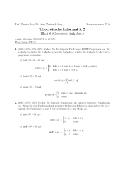 Theoretische Informatik 2 Blatt 6 (Gewertete Aufgaben)