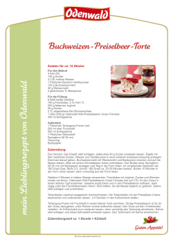Buchweizen-Preiselbeer-Torte