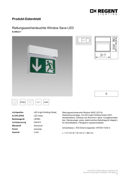 Produkt-Datenblatt Rettungszeichenleuchte Window Save