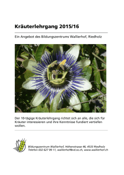 Anmeldung Kräuterlehrgang 2015/16