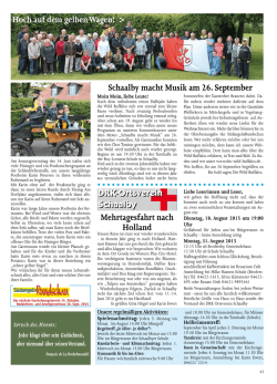 Hoch auf dem gelben Wagen! > Schaalby macht