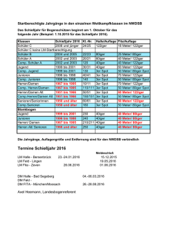 Jahrgangsklassen 2016 Bogen