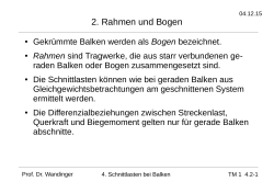 2. Rahmen und Bogen - Prof. Dr.