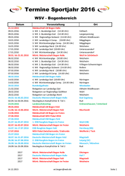 Termine Sportjahr 2016