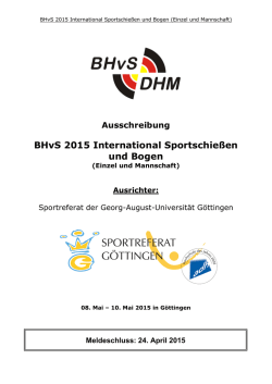 BHvS 2015 International Sportschießen und Bogen