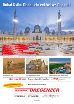 Dubai & Abu Dhabi: ein exklusives Doppel