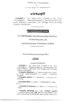 Ein 3D-Drucker - Themen der Weisheitslehren