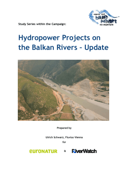 Hydropower Projects on the Balkan Rivers – Update