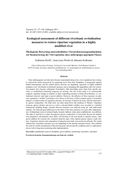 Ecological assessment of different riverbank revitalisation measures