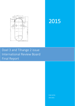 Doel 3 and Tihange 2 issue International Review Board Final Report