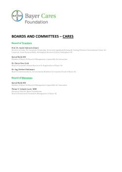 Board of Trustees and Directors - Bayer