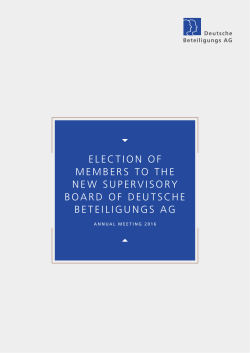 election of members to the new supervisory board of deutsche