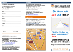 Flyer - Männerarbeit