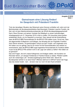 Gemeinsam eine Lösung finden! Im Gespräch mit Präsident Franklin