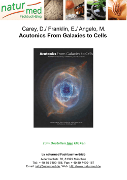 Carey, D./ Franklin, E./ Angelo, M. Acutonics From Galaxies to Cells