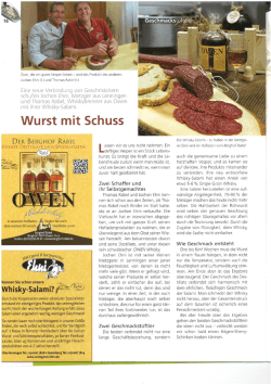 Eine neue Verbindung von Geschm&auml;ckern schufen