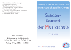Schülerkonzert in der Bernhardskapelle 2016_Programm (Text