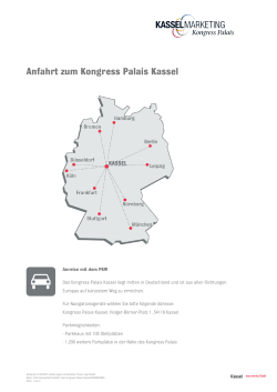 Informationsblatt Anfahrt zum Kongress Palais Kassel KS00097689