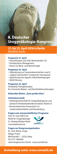 8. Deutscher Urogynäkologie-Kongress