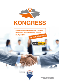 hier herunterladen. - 1. Kongress f&uuml;r die Immobilienwirtschaft