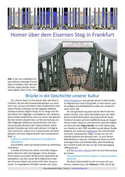 Homer &uuml;ber dem Eisernen Steg in Frankfurt