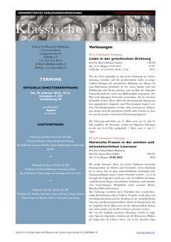 Institut f&uuml;r Klassische Philologie